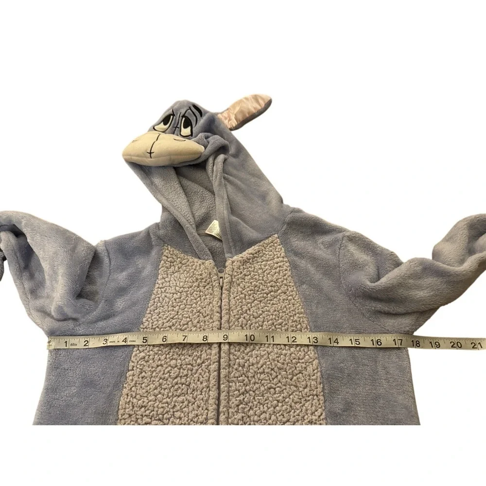 Disney Winnie The Pooh Eeyore Pajamas Womens XS Plush‎ Soft Union Suit Whimsical